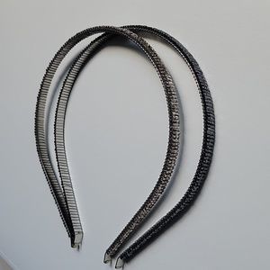 Set of 2 Wire Wrapped Metallic Beaded Headbands